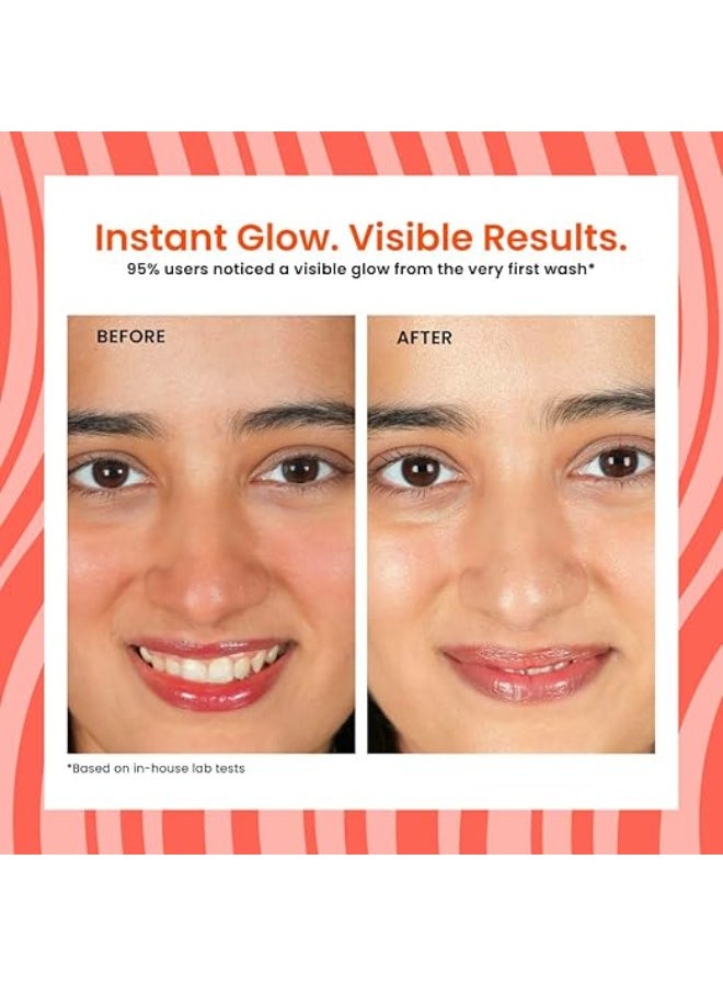 فوكستيل Foxtale Vitamin C Super Glow Face Wash with Papaya enzyme | Reduces Tan | Boosts Glow | Gently Exfoliates & Brightens Skin | Reduces Pigmentation | Face Wash for Men & Women- 150ml - Image 2